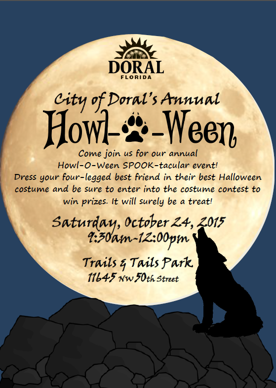 You're invited to the City of Doral's 2015 Halloween event HOWL-O-WEEN