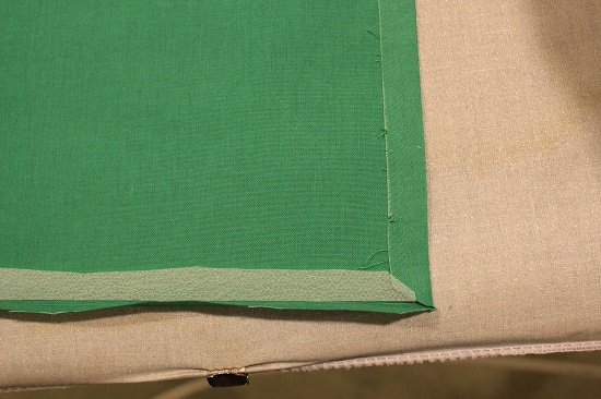 diy pocket square applying hem tape cutting to size