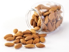 Tipped Jar of Almonds