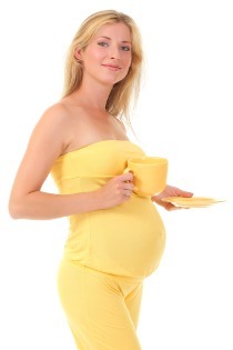 Pregnant Woman with Coffee