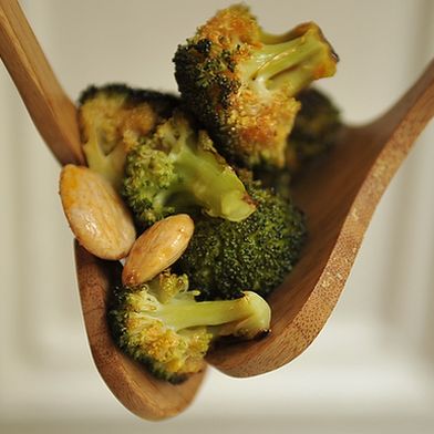 Roasted Broccoli with Smoked Paprika Vinaigrette and Marcona Almonds