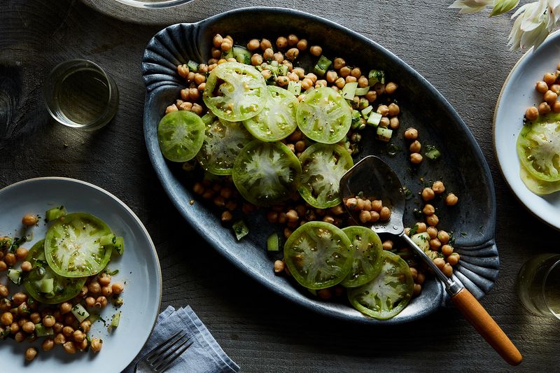 Chickpea and Green Tomato Salad
