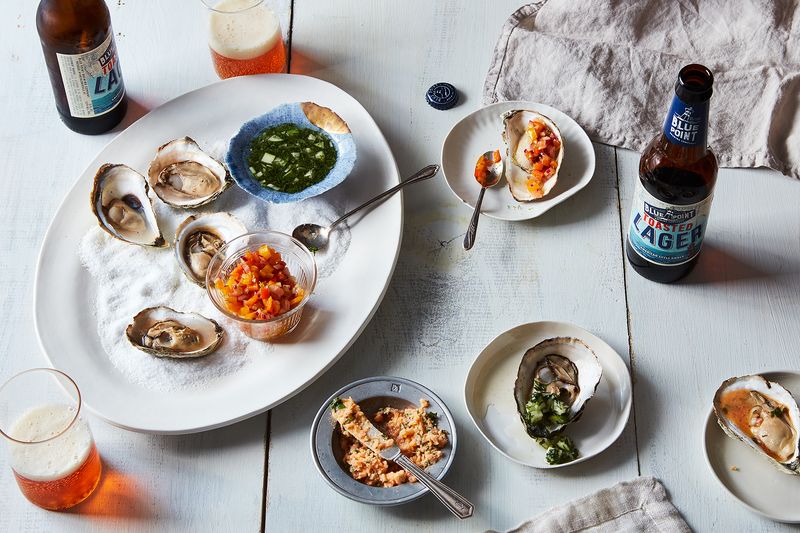 You'll find us at Clam + Chowder slurping up a plate of oysters along with a Toasted Lager.