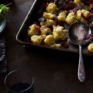 Roasted Cauliflower with Prosciutto and Dates