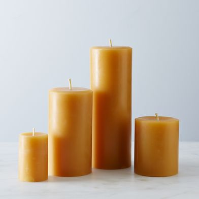 Round Beeswax Pillar Candles