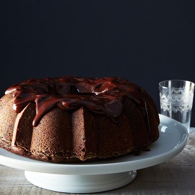 Chocolate-Mashed Potato Cake with Ganache