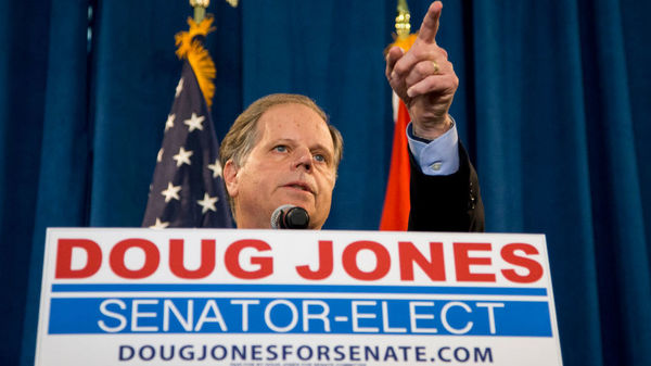 Senator-elect Doug Jones, D-Ala., speaks to the press last week after his win in the Alabama special election.