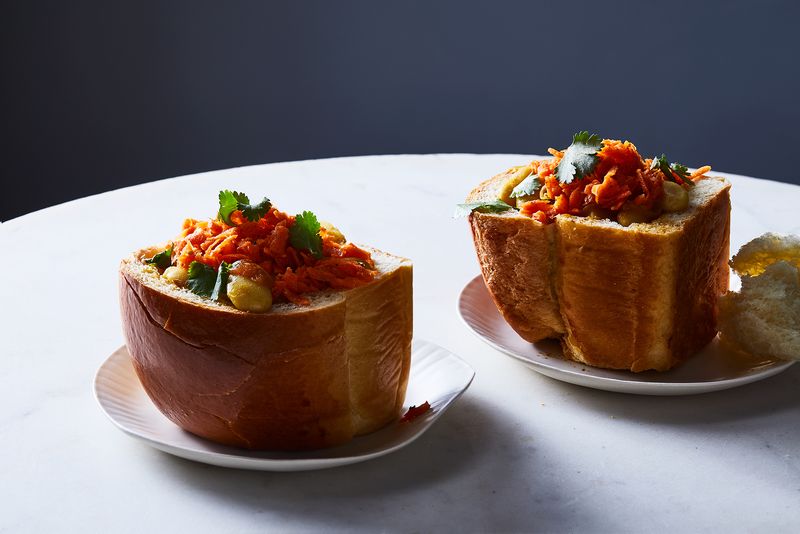 South African Bunny Chow With Butter Beans