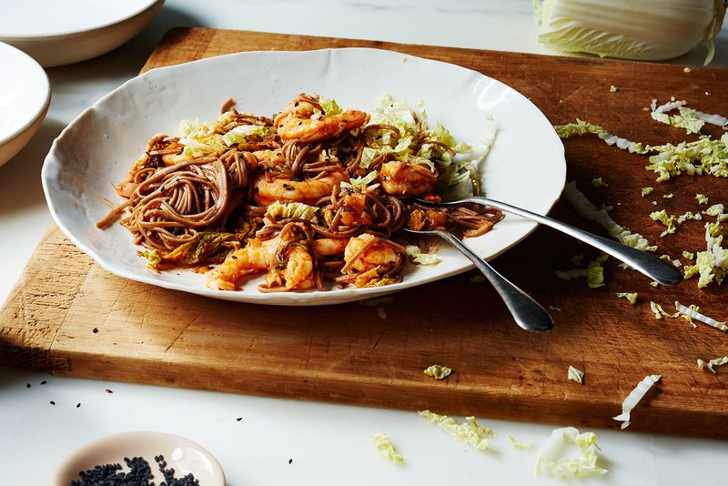 Kimchi, Shrimp, and Soba Salad