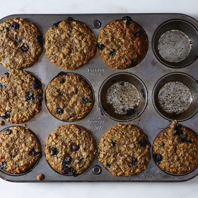 Blueberry, Oatmeal and Flaxseed Muffins