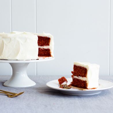 Naturally-Dyed Red Velvet Cake with Cream Cheese Frosting