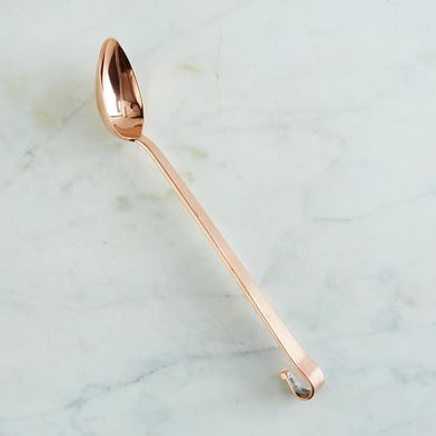 Vintage Copper English Basting Spoon, Late 19th Century
