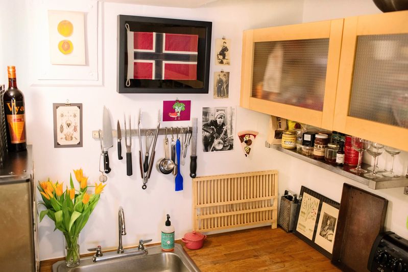 "I used to have a gazillion and one kitchen tools and gadgets piled all over the place, but I recently realized I was using the same ones over and over. So I donated most of them, put some of them up in storage, and installed a magnetic bar to hold the ones I actually use on a daily basis."